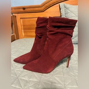 NWOT Jessica Simpson Burgundy Heeled Boots